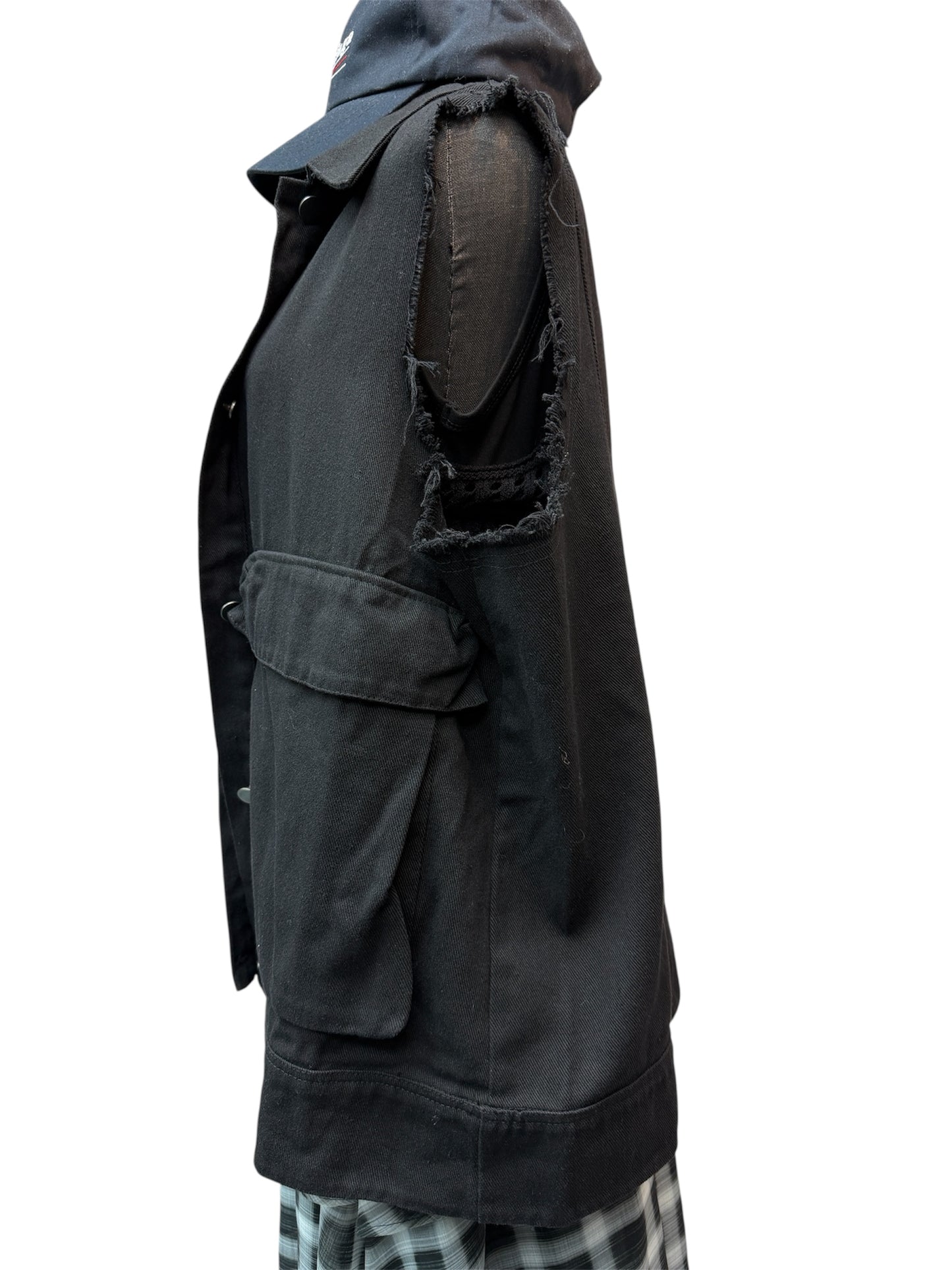 Big pockets vest jacket #00331