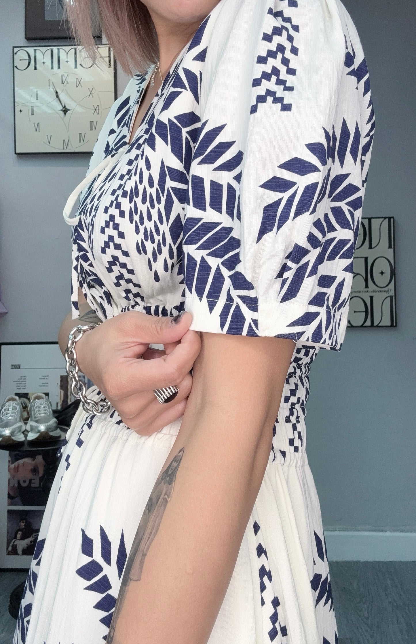 Coconut tree pattern dress #00609