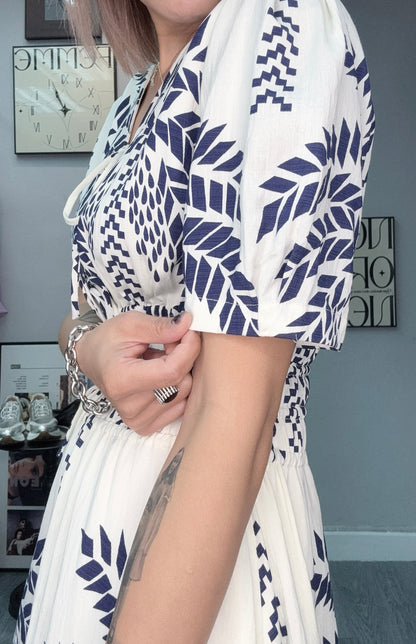 Coconut tree pattern dress #00609
