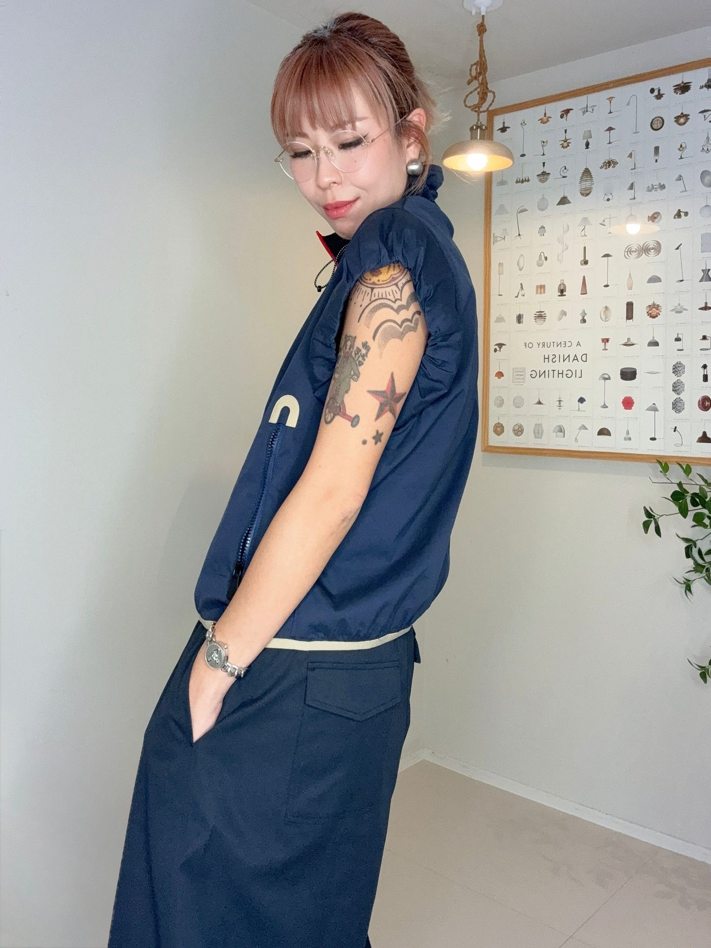 (Promotion -20%)Puff sleeves windbreaker #00691