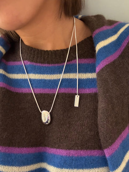Bean X tab necklace
