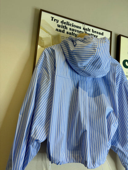 with hat striped shirt