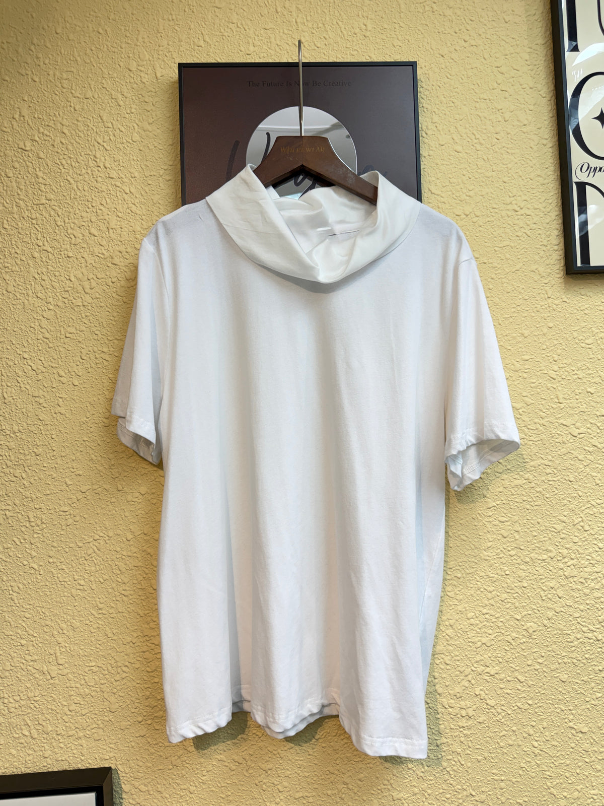 Mock neck short sleeve tee #00895