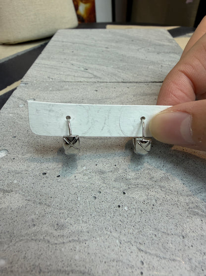 Quilted motif earrings