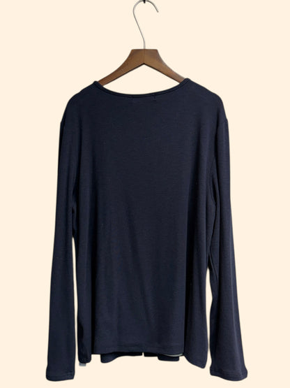 Fake two piece front buttons rib top #00144