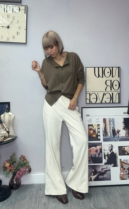 Front button cotton cardigan