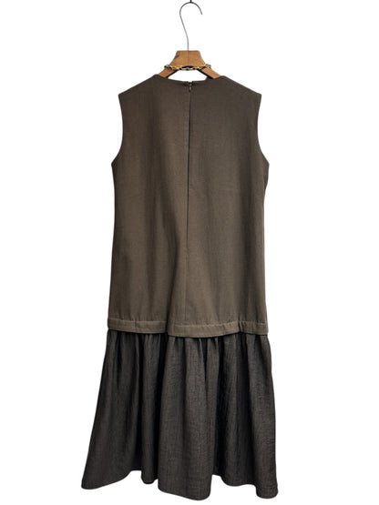 4-pockets vest dress