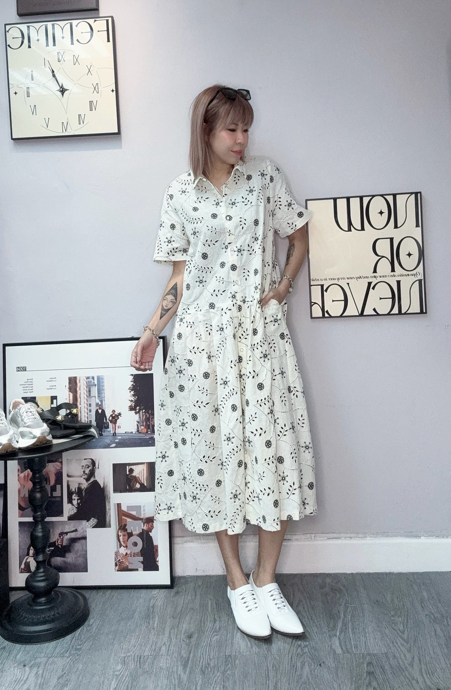 Full embroidery dress #00608