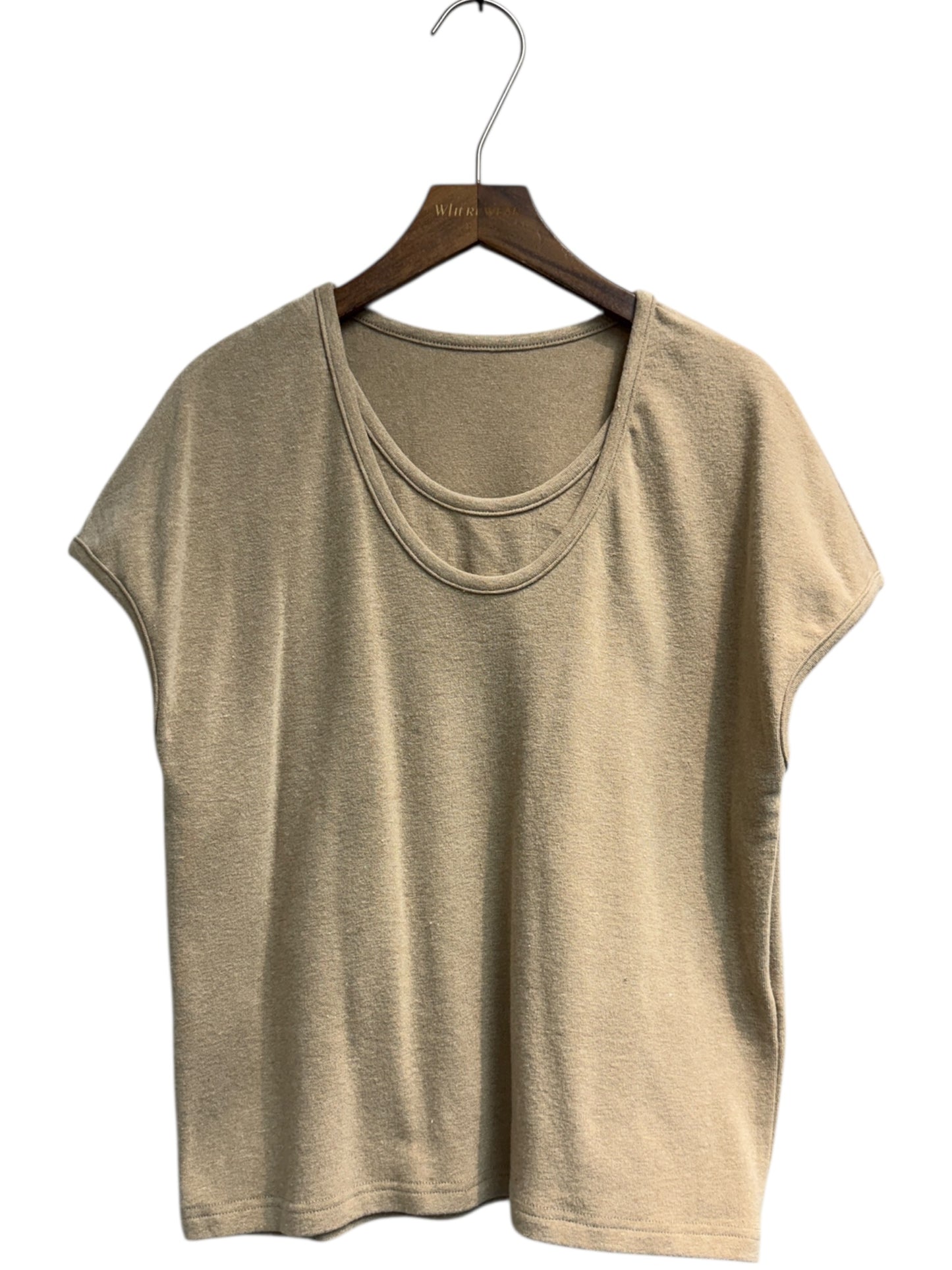 Fake two piece short sleeves tee #00126