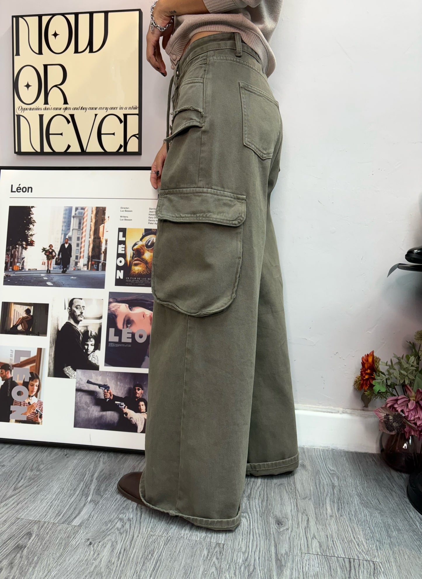 Drawstring cargo pants