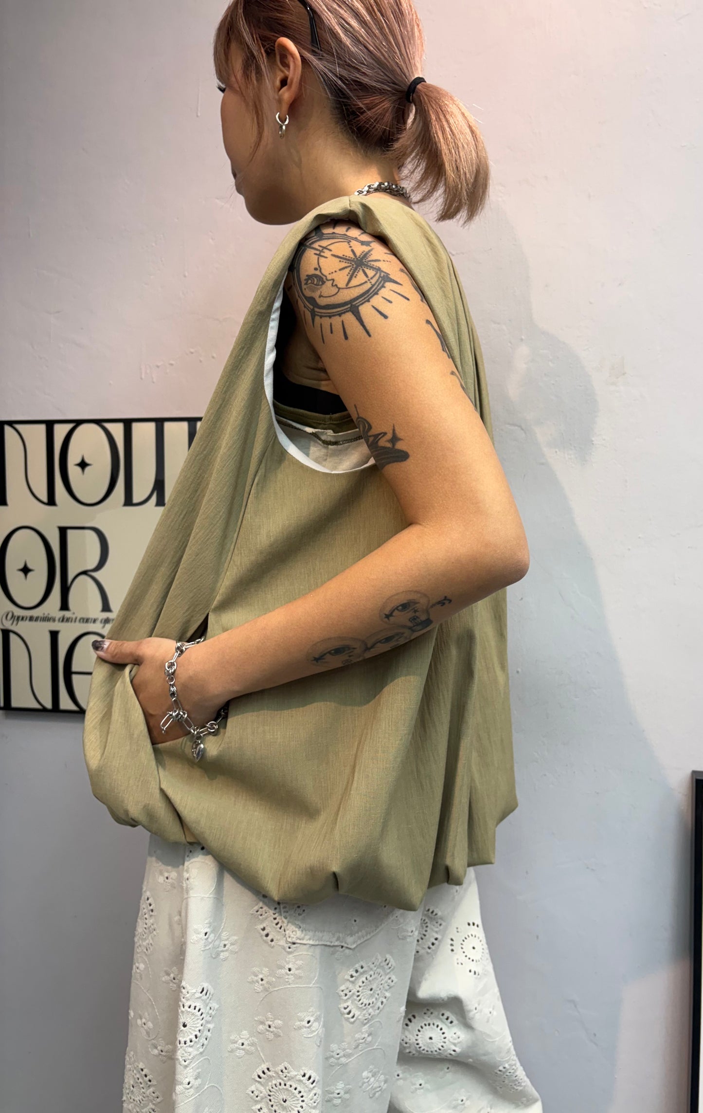 Puff hem tank outer #00630