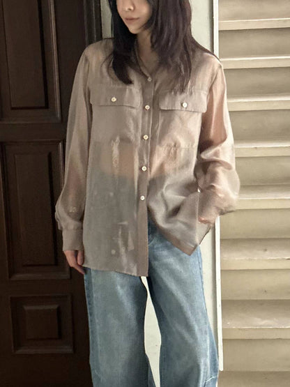 See through oversized shirt