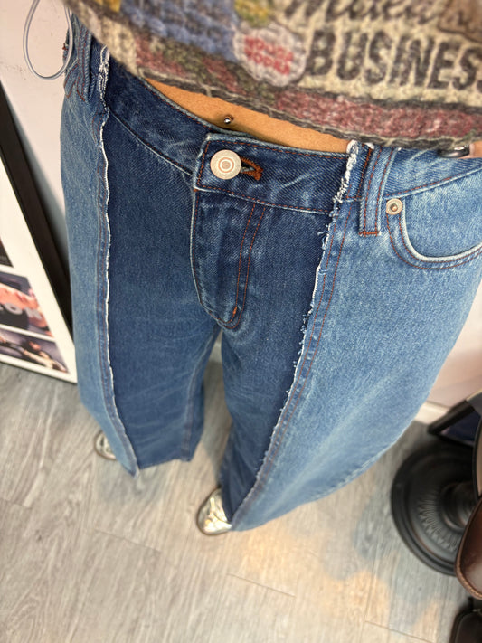 Two tone jeans #00076