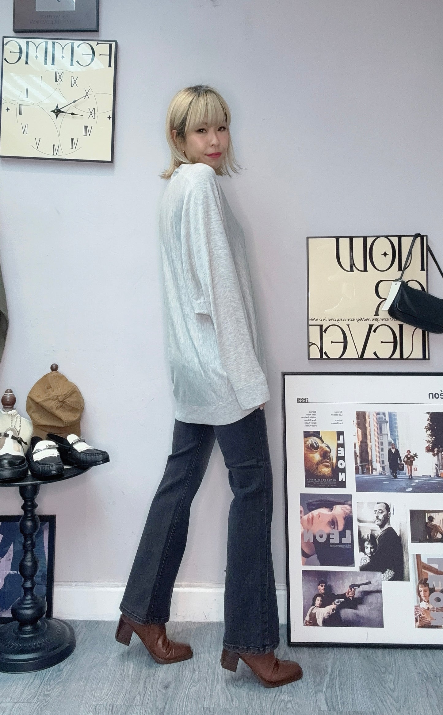 V neck loose knit #00230