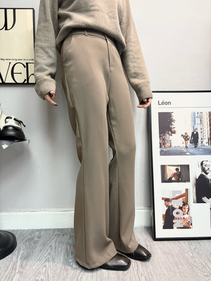 (-20% off)Slim fit flared pants #00289