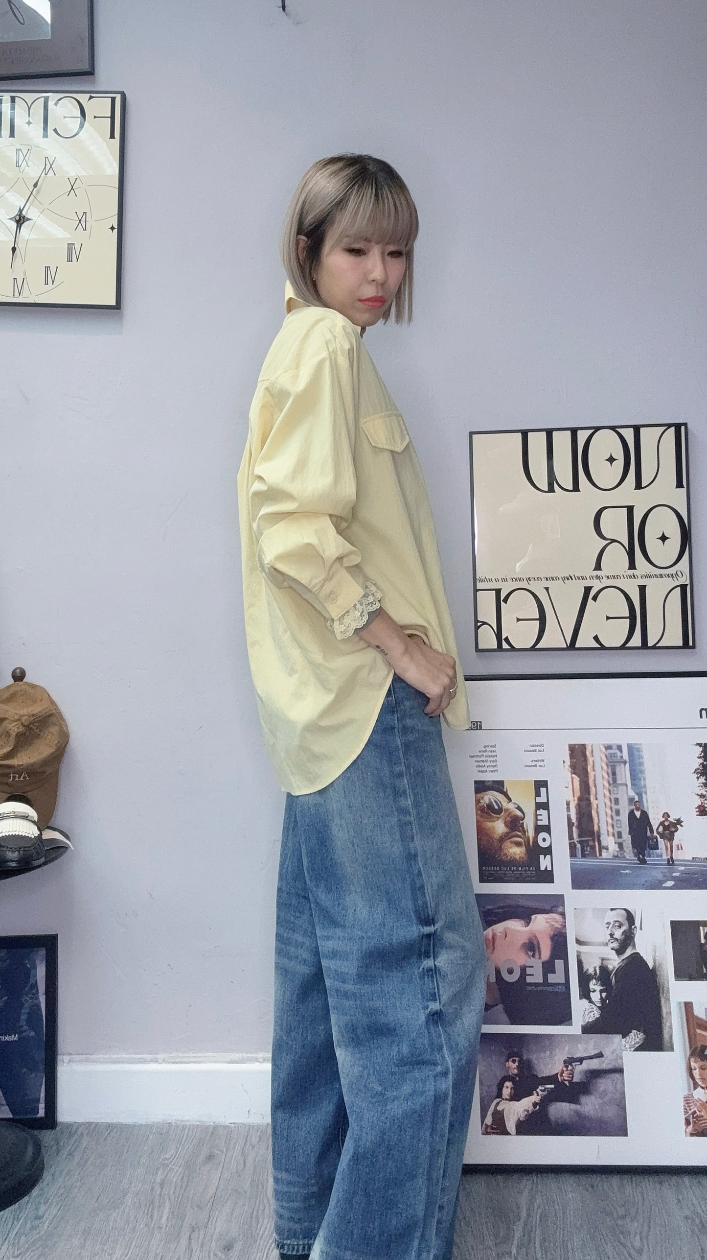 (-20% off)Side lace loose shirt #00271