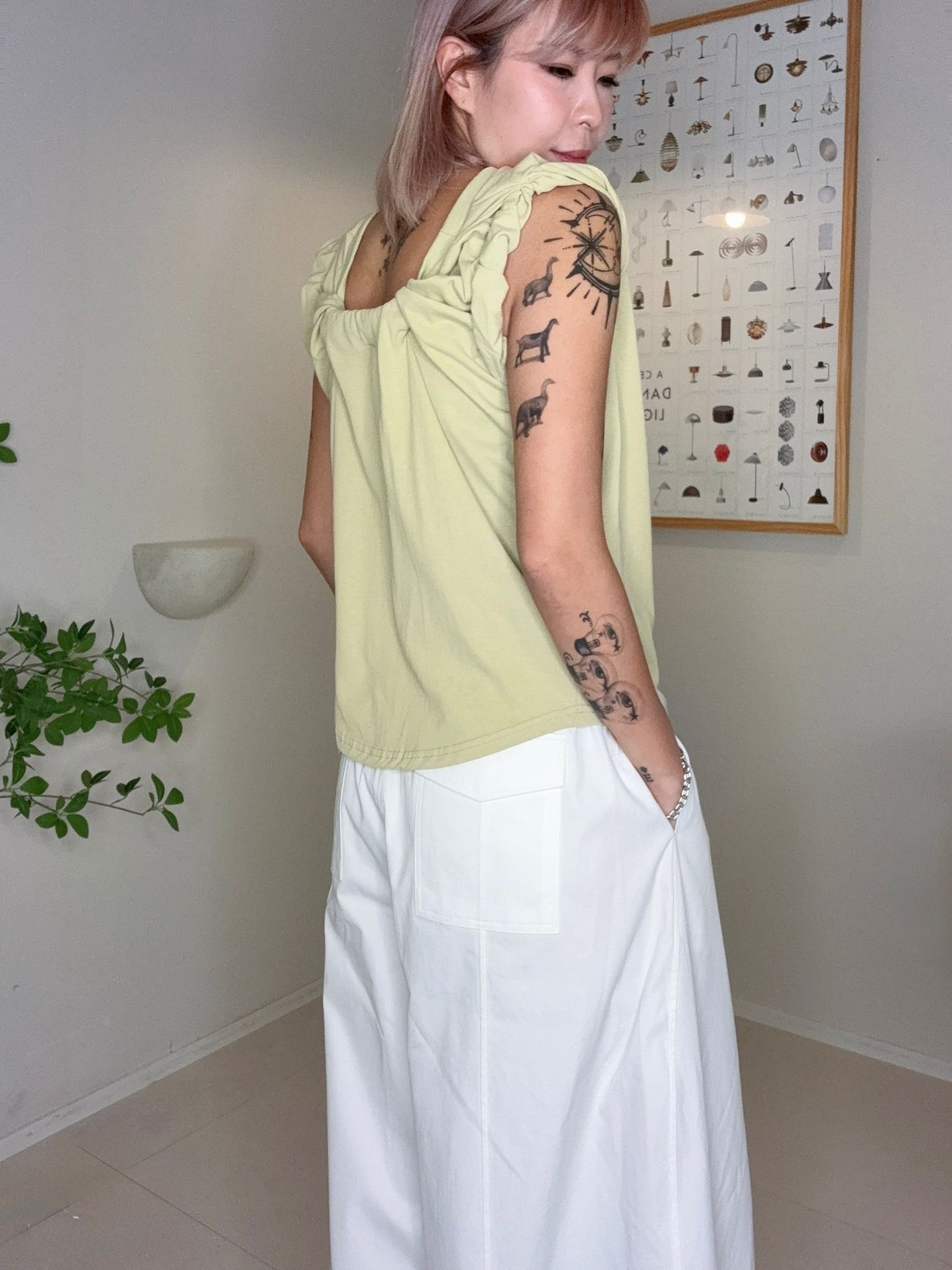 Twist plain sleeveless #00707