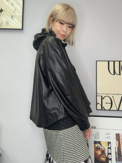 2-pockets leather jacket