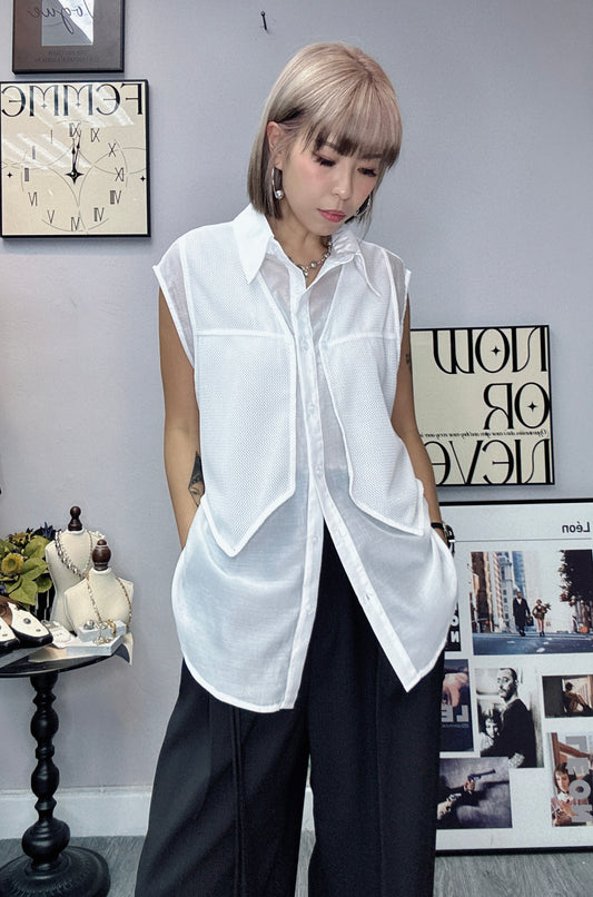Net vest blouses