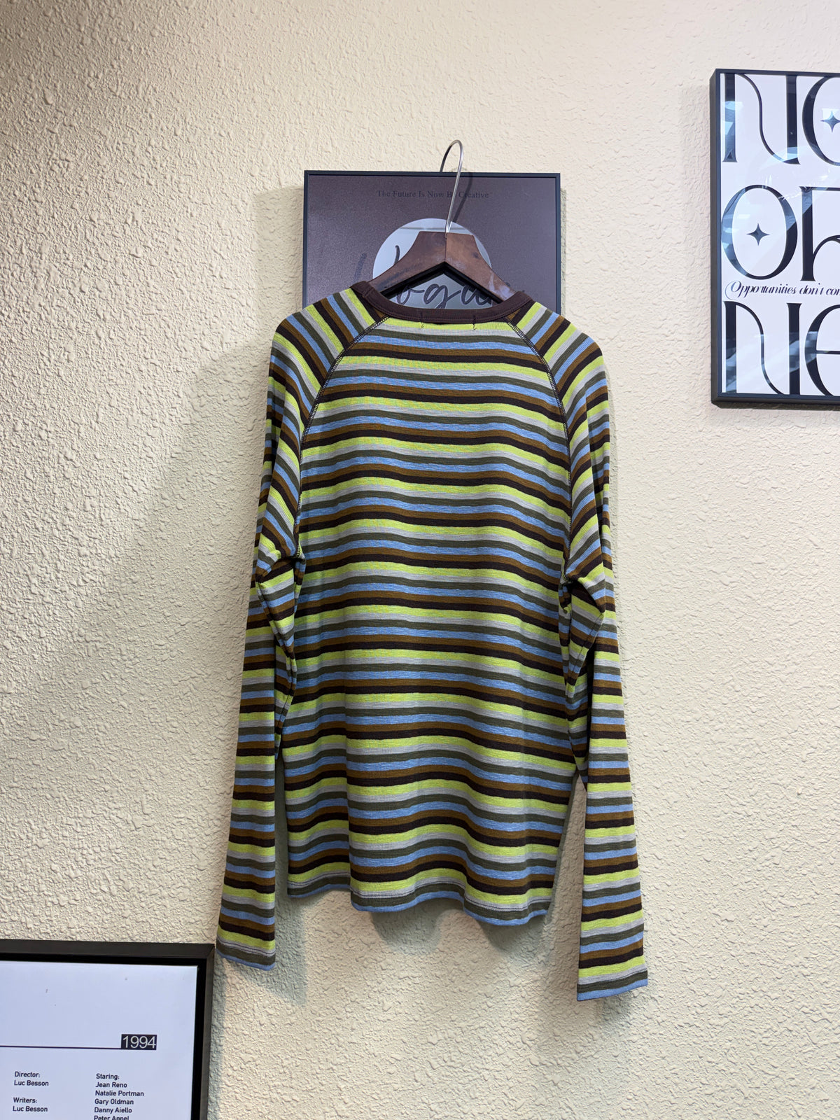 Striped long tee #01009