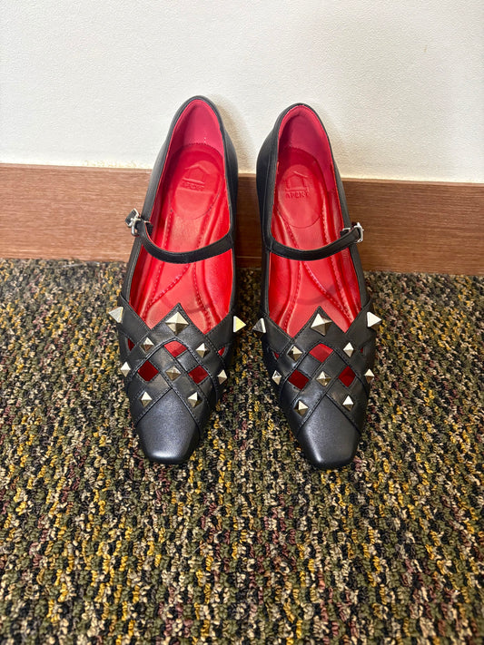 Calfskin Rockstud mary Janes