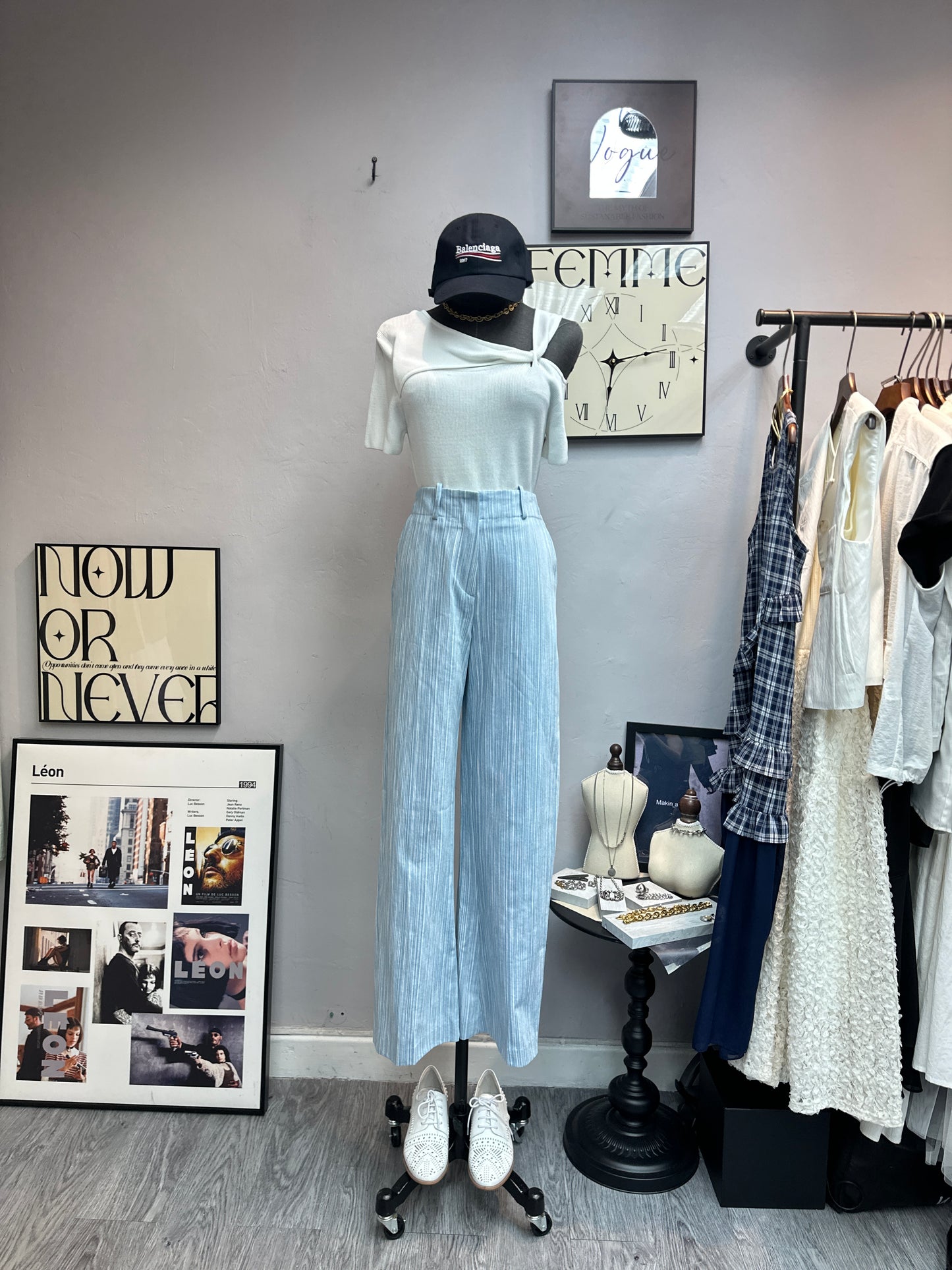 (-50% off)stripe Jeans