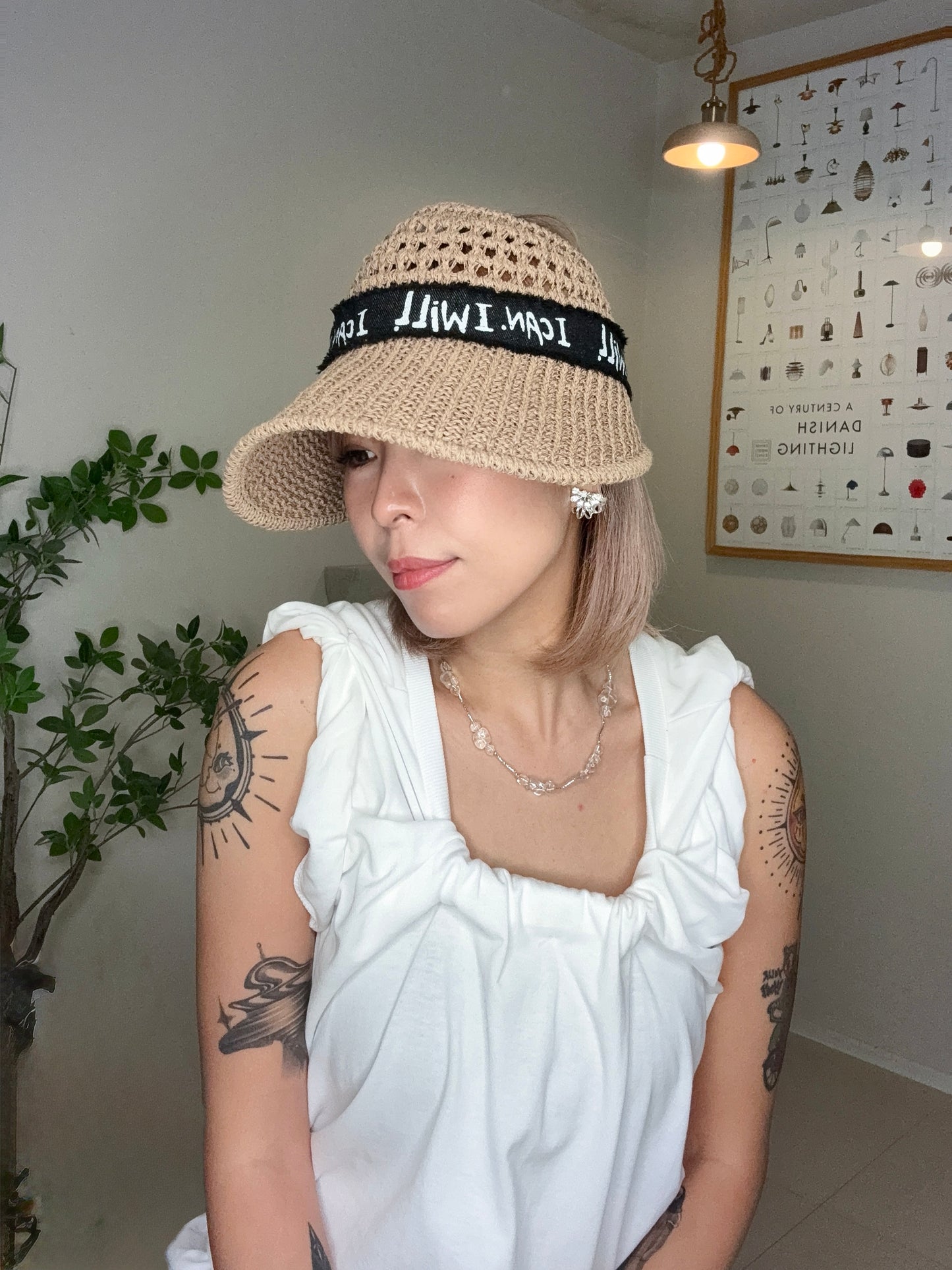 ‘I can .I will’ sun hat