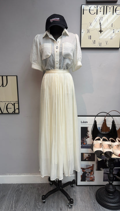 (-30%)Full elastic satin skirt #00695