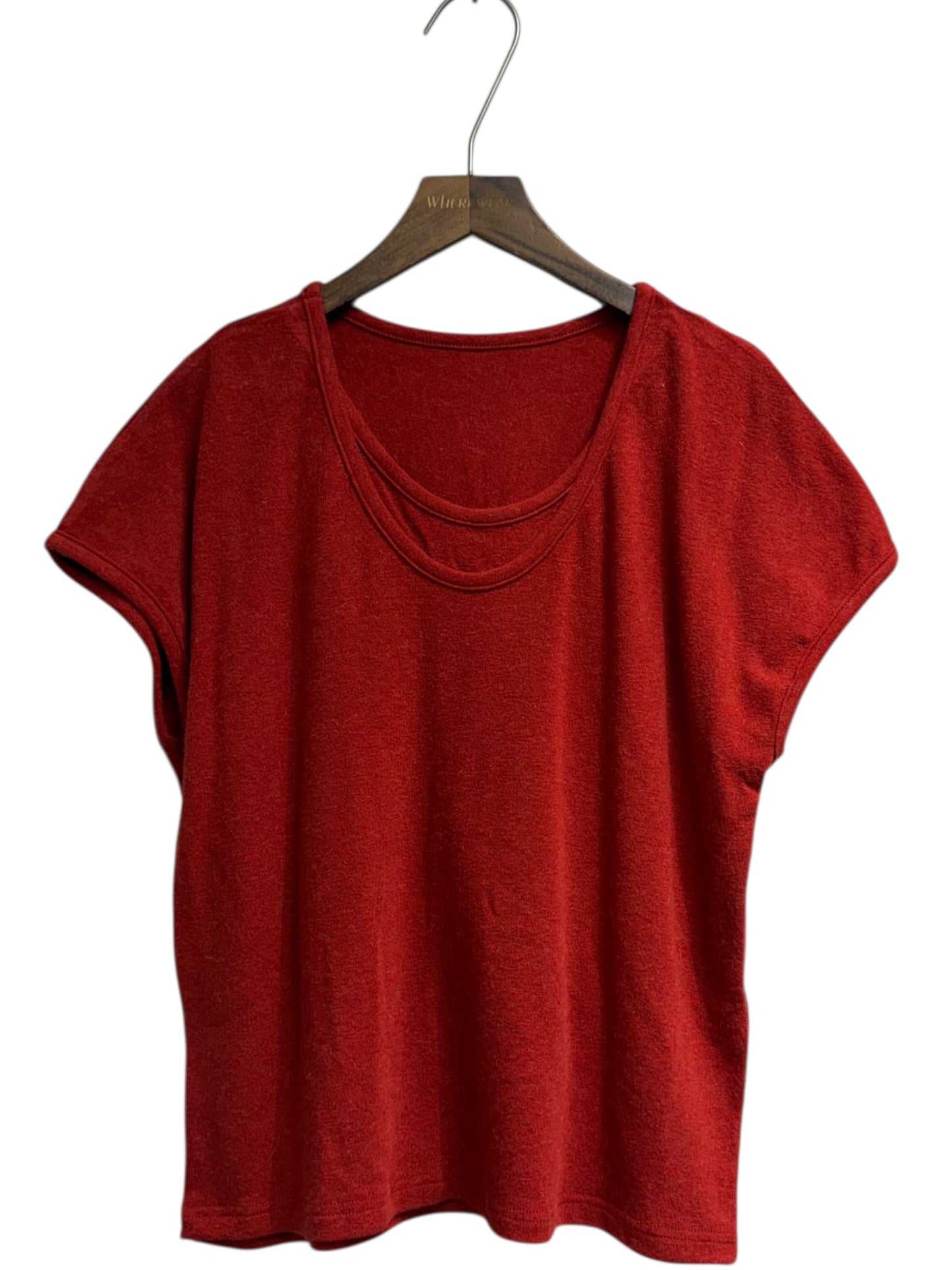 Fake two piece short sleeves tee #00126