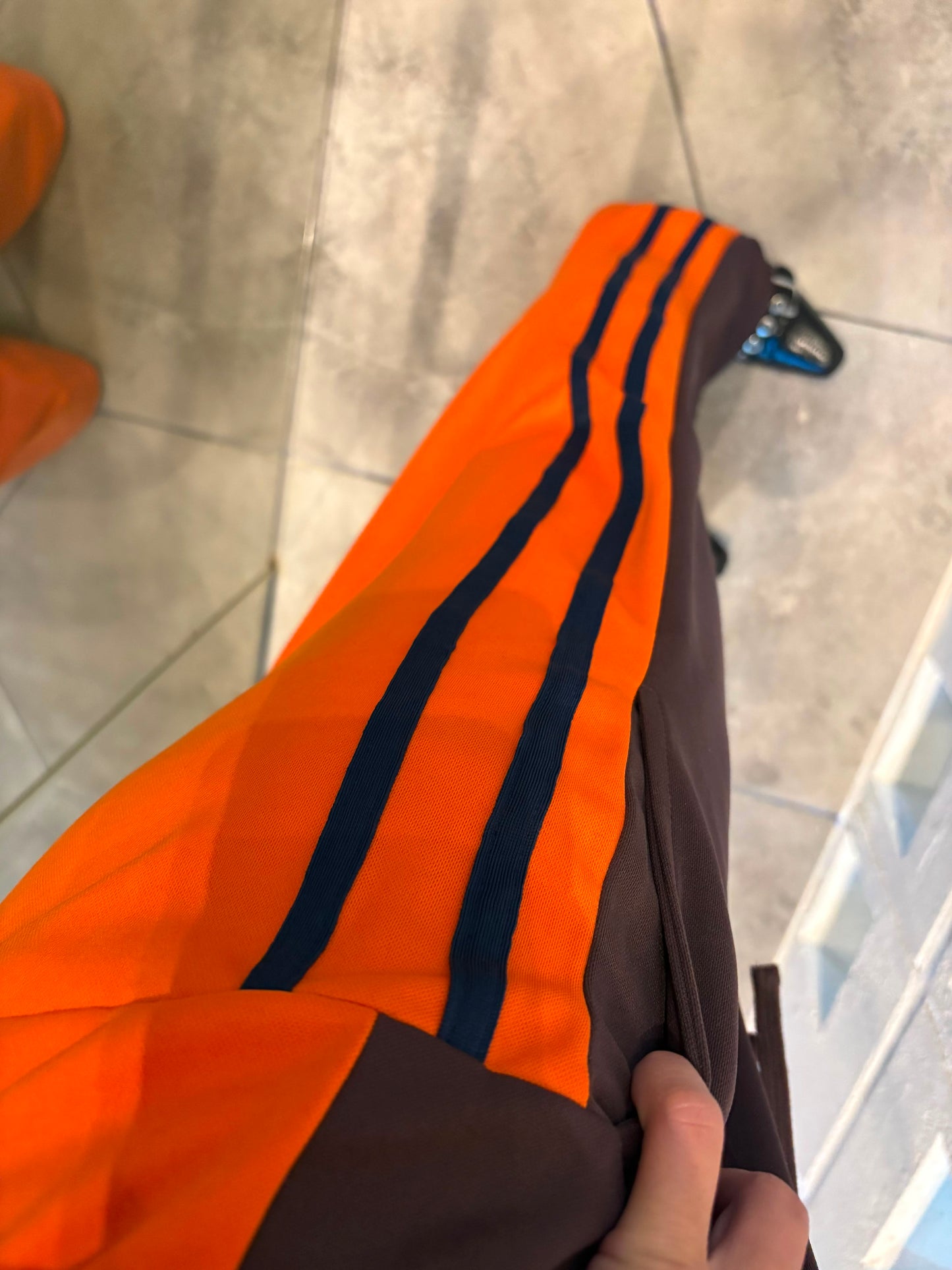 Two tone polyester pants #00801