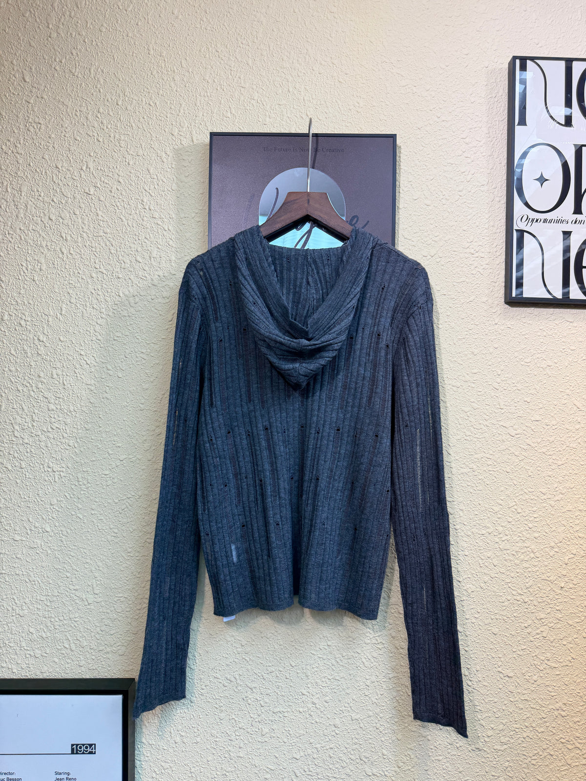 With hat knitted top #01021