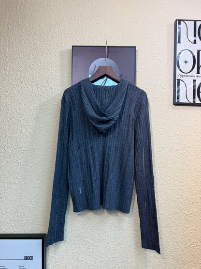 With hat knitted top #01021