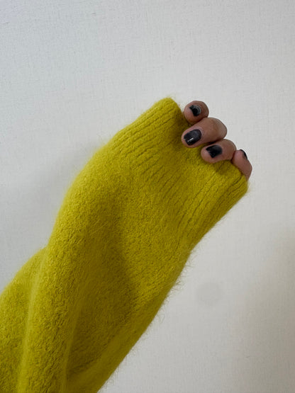 Polo v neck wool top #00145