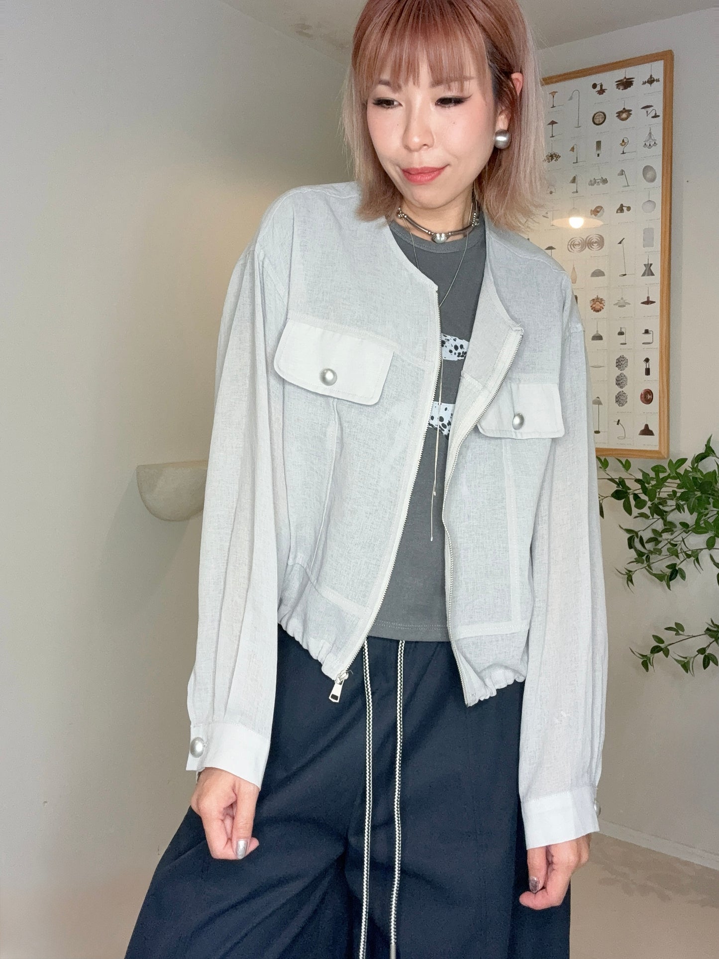 (Promotion -20%)See through jacket #00692