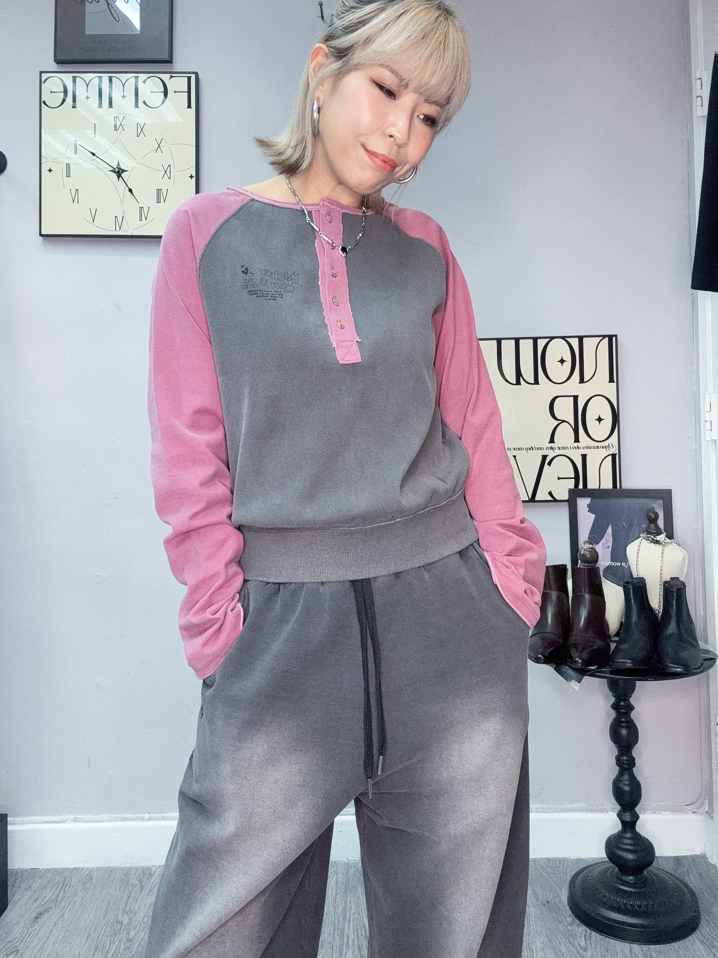 Washing cotton rib top #00124