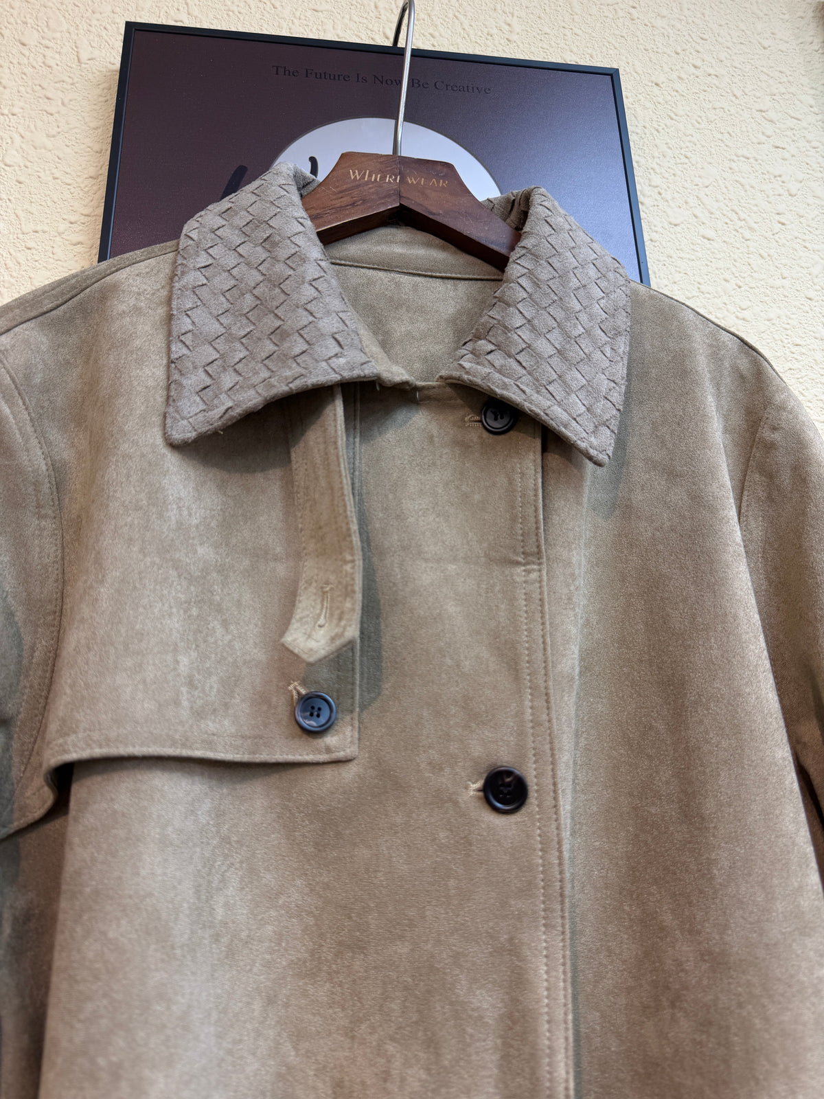 Shirt collar suede outer #00948