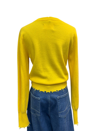 V neck wool top #00039