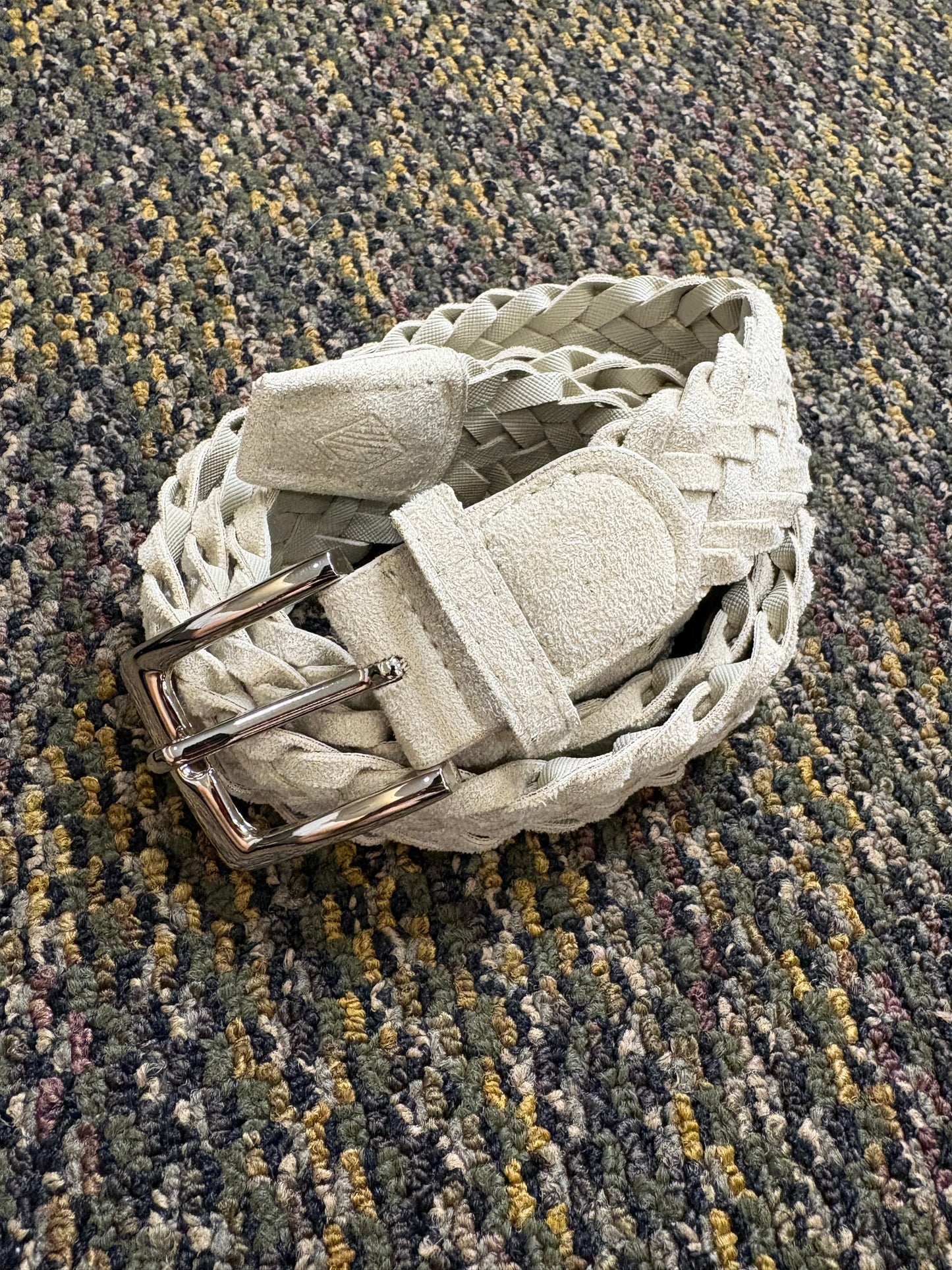 Suede weaved belt