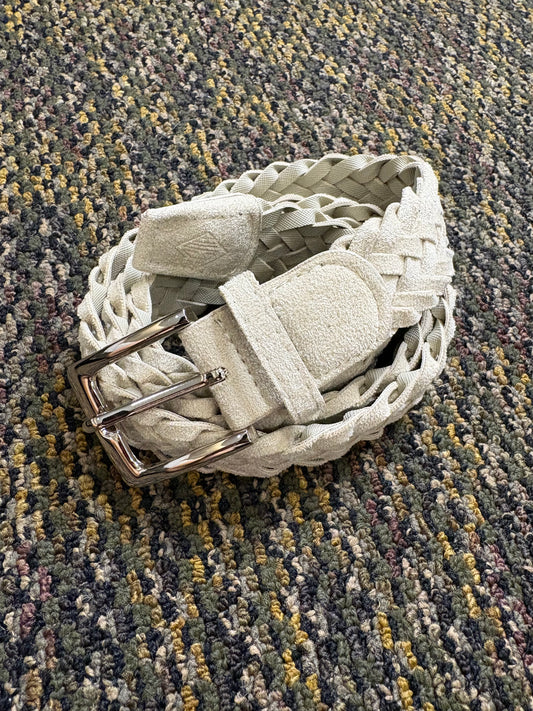 Suede weaved belt