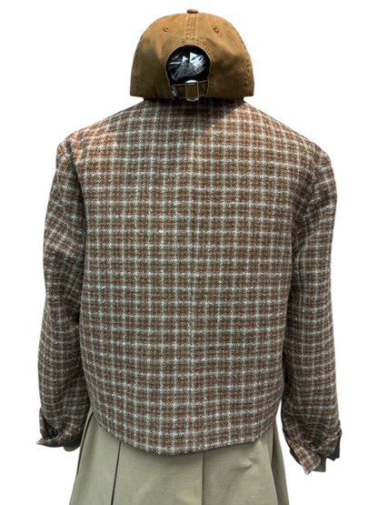 Grid tweed jacket