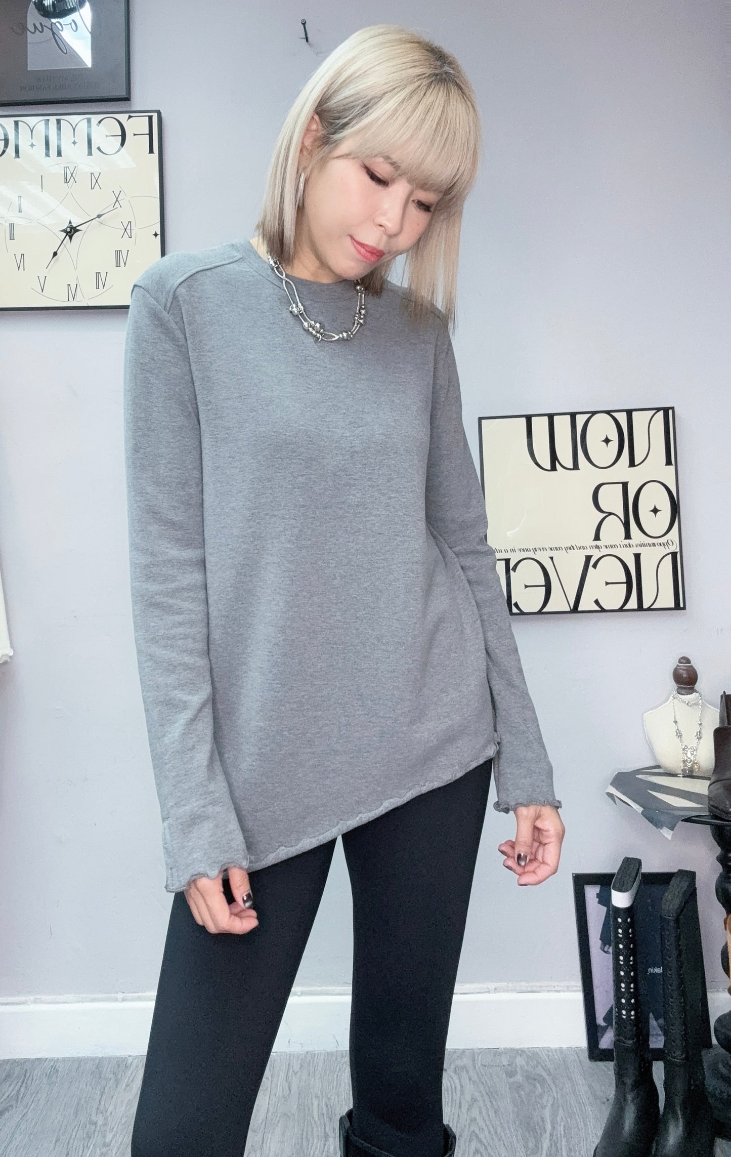 Sleeves buttons tee #00139