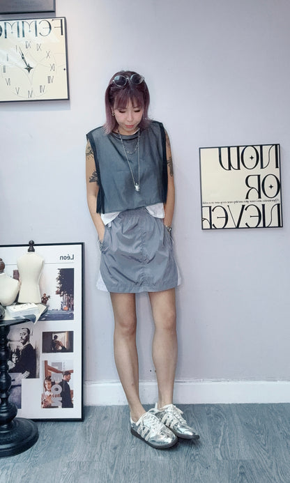 2 in 1 light windbreaker skirt #00571
