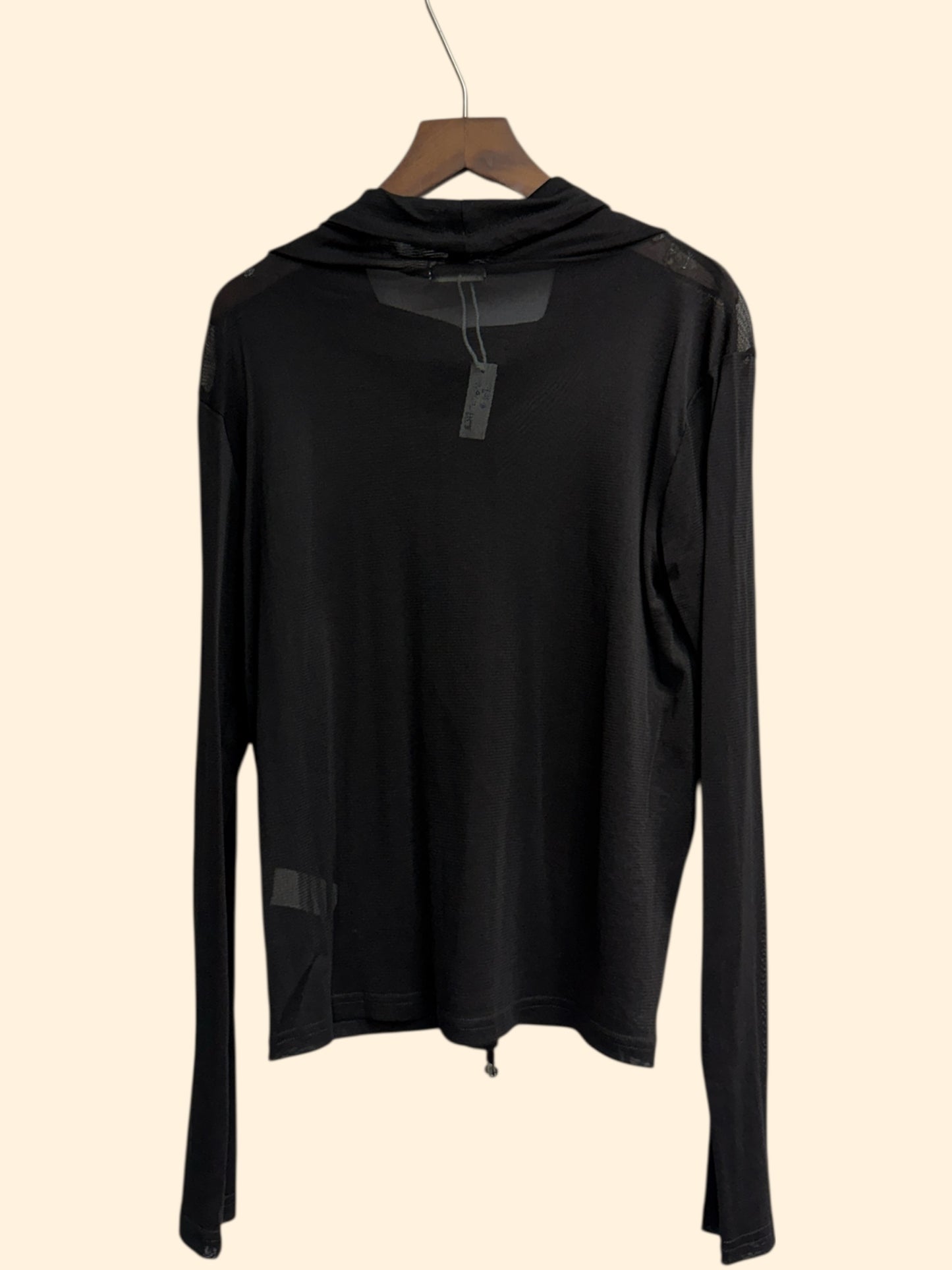 Crew collar see through top