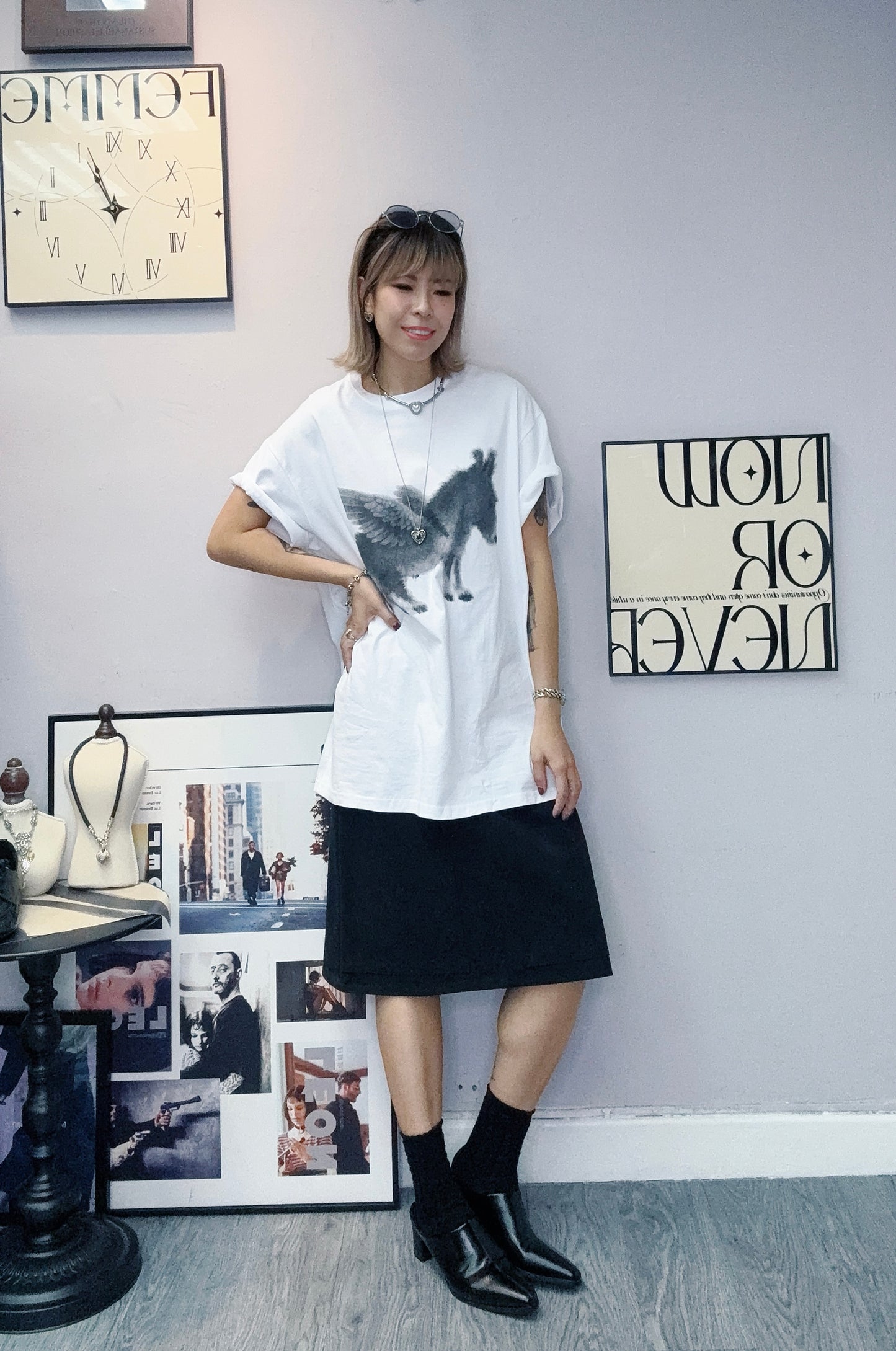 Winged horse tee #00446