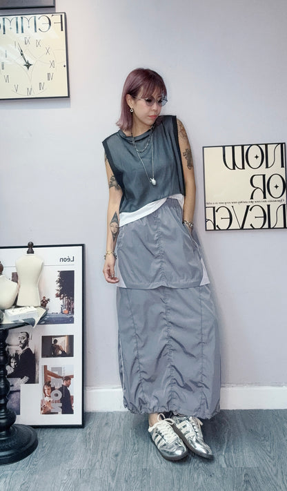 2 in 1 light windbreaker skirt #00571