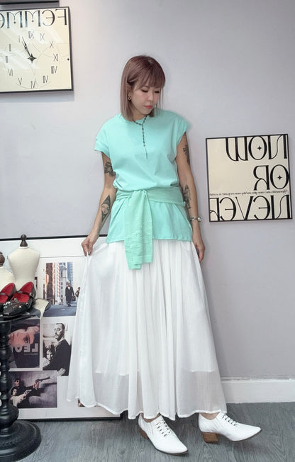 Twist collar long tee #00594