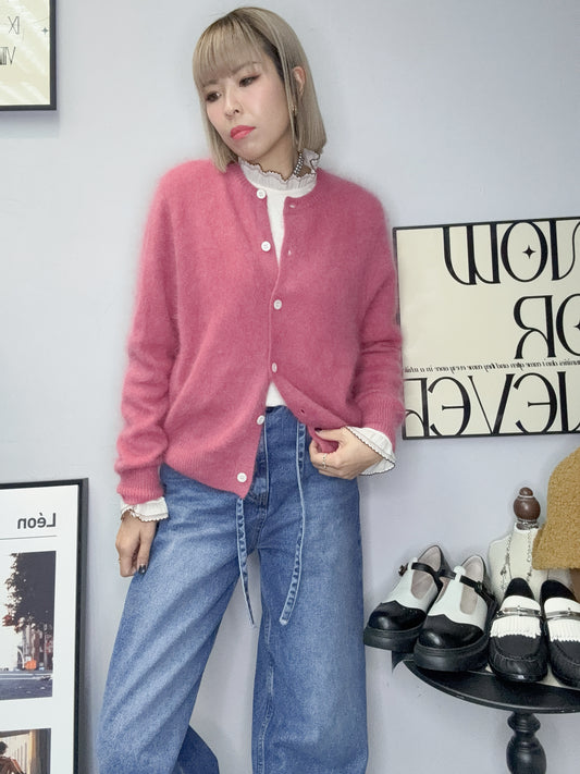 (-30% off) white buttons wool cardigan #00297