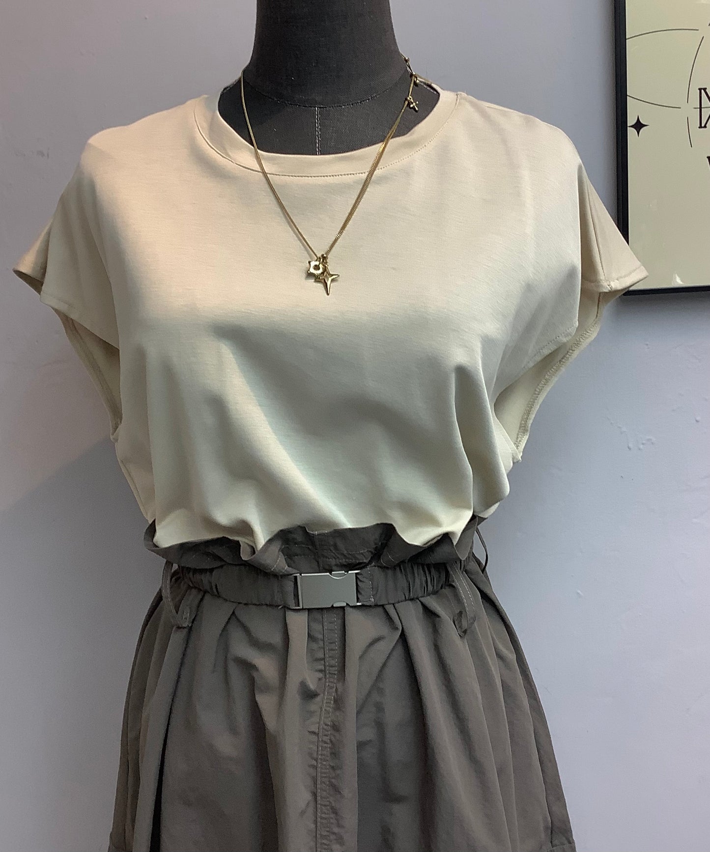 (-20% Off) 2-Tone X Belt dress
