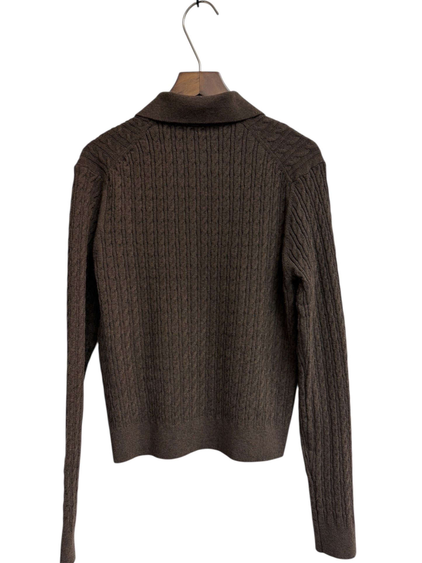 Silk X knit polo top