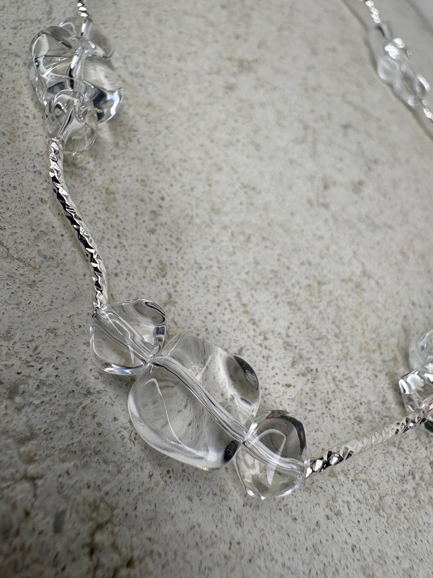 Transparent craft beads necklace